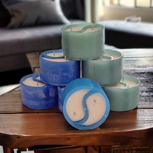 Eco-responsible candles made from recycled wax