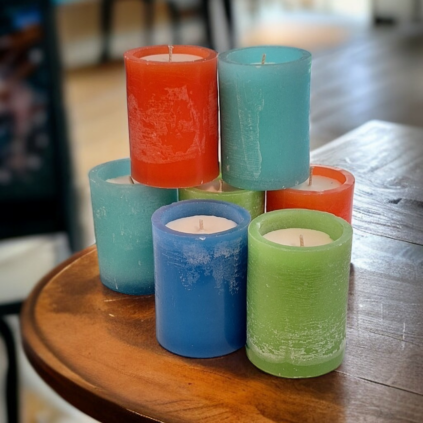 Eco-responsible candles made from recycled wax