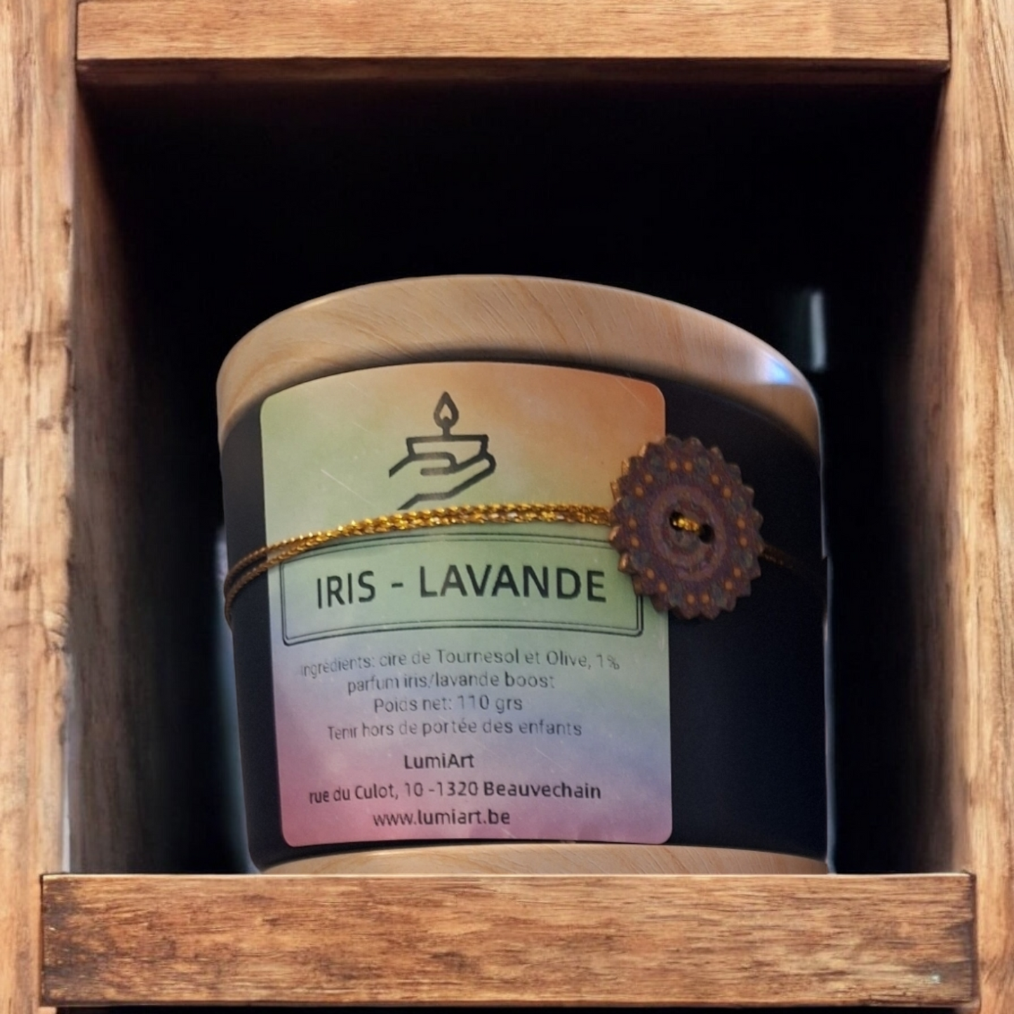 Bougie aromatisée: Iris et Lavande